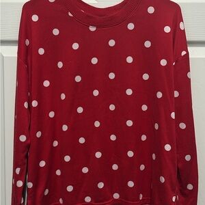 Polka Dot Pajama Top - Red and White